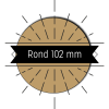 Impression sous-bock rond diametre 102 mm