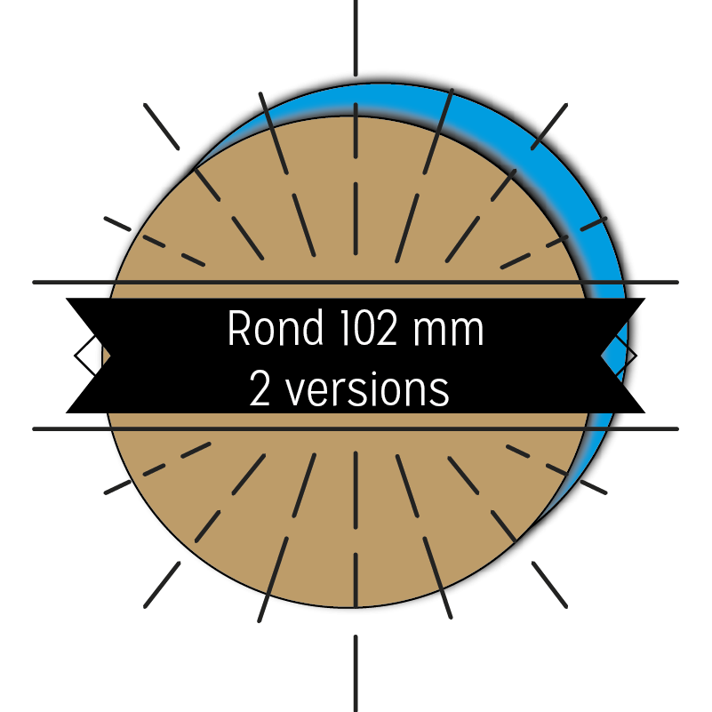 Sous-bock ROND diam. 102mm – 2 versions