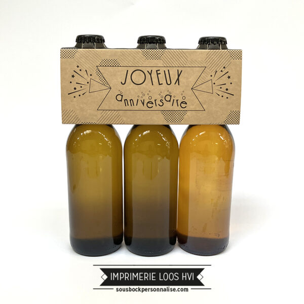 Emballage de bouteilles "Joyeux anniversaire"