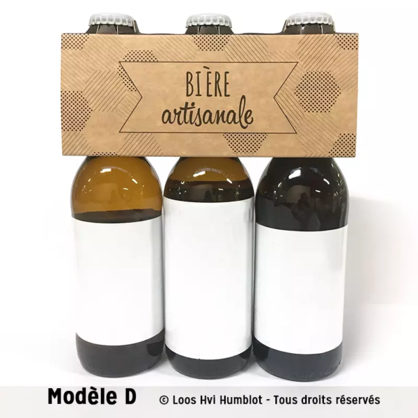 Emballage biere artisanale en carton kraft - modèle D