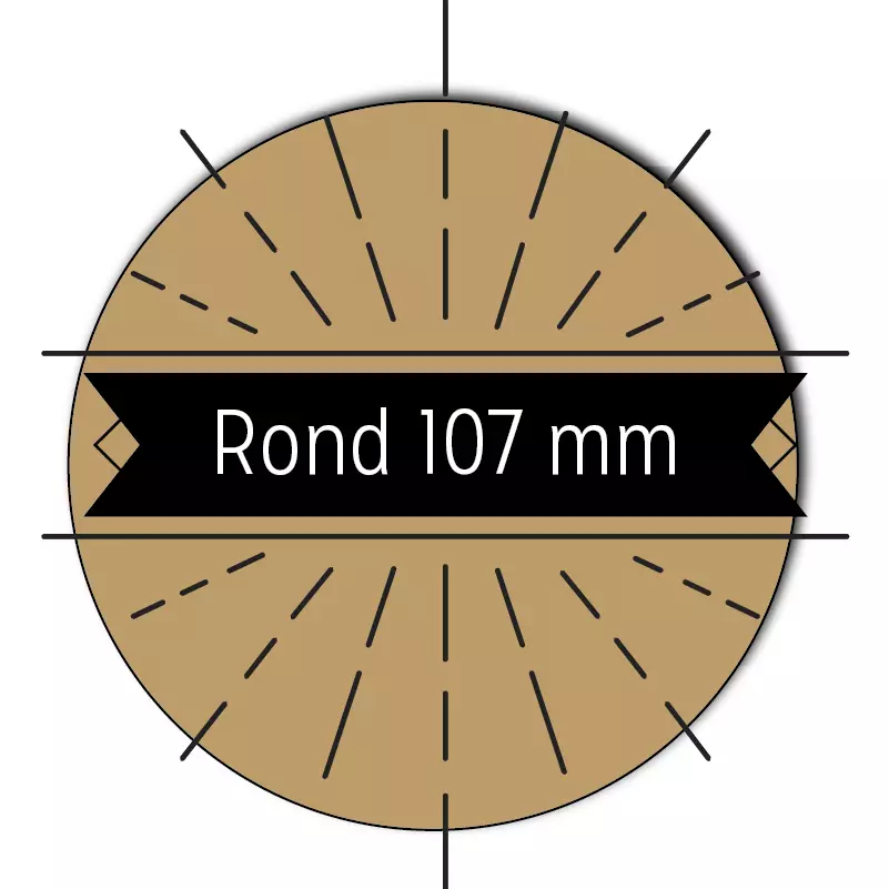 Dessous de verre personnalisé diamètre 107mm