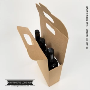 Coffret micro-cannelure pour 3 bouteilles 75cl