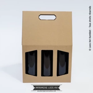 Coffret micro-cannelure pour 3 bouteilles 75cl